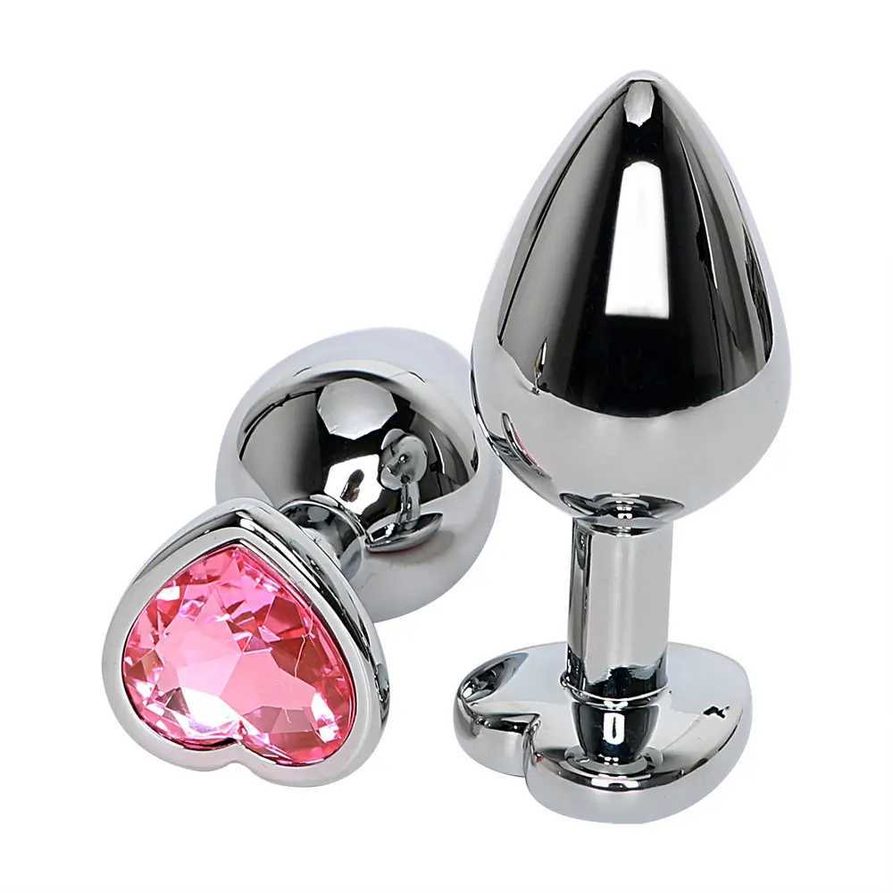 Vibrators Butt Plugs Anal Plug Metal Sex Toys For Men/Women Anus Massager Crystal Diamond Jewelry Waterproof Adult Erotic for Masturbation