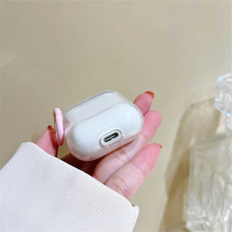 Cas de téléphone portable INS Corée Mignon 3D Rose Bow Transparent Cas Pour AirPods Pro 3 2 1 Étui D'écouteur Élégant Souple Silicone Housse De Protection Funda