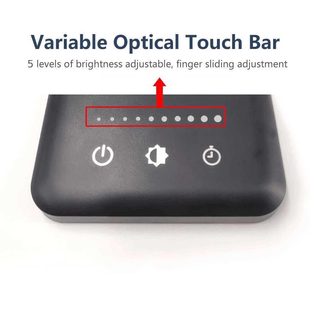 デスクランプlaopao ledデスクランプ5カラーステップレスダム可能なタッチUSB充電可能読書タイマーテーブルランプナイトライトYQ240123