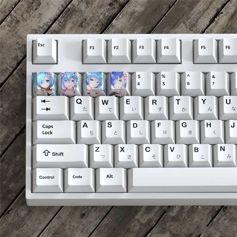 Toetsenborden Toetsenborden Japanse Anime Cartoon Keycaps Gepersonaliseerde PBT Keycaps Cherry Profile voor mechanische toetsenborddoppen Gaming Decoratie YQ240123