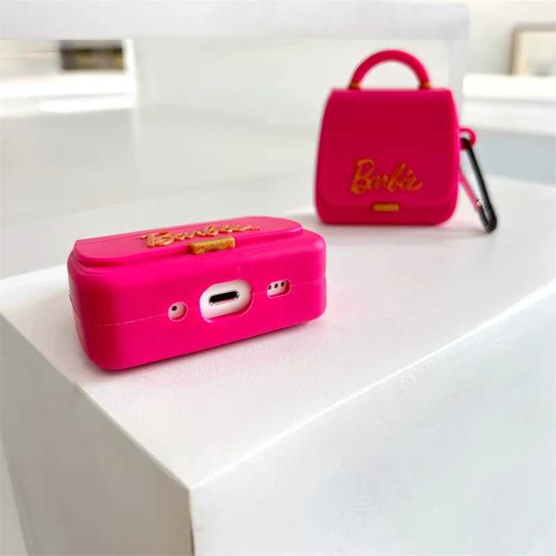 Mobiele telefoon hoesjes Barbie Roze Damestashoes voor Airpods Pro 2 Case 2022Zachte siliconen oortelefoonhoes voor Airpods 1/2 Case / Airpods Pro Case