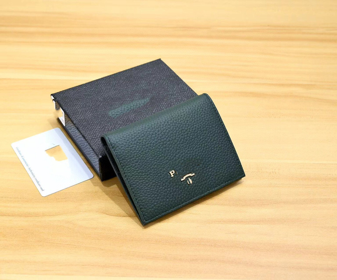 Unisex designer portemonnees Echt leer Opvouwbare kaarthouders Eenvoudige portemonnee met grote capaciteit Documentopslag