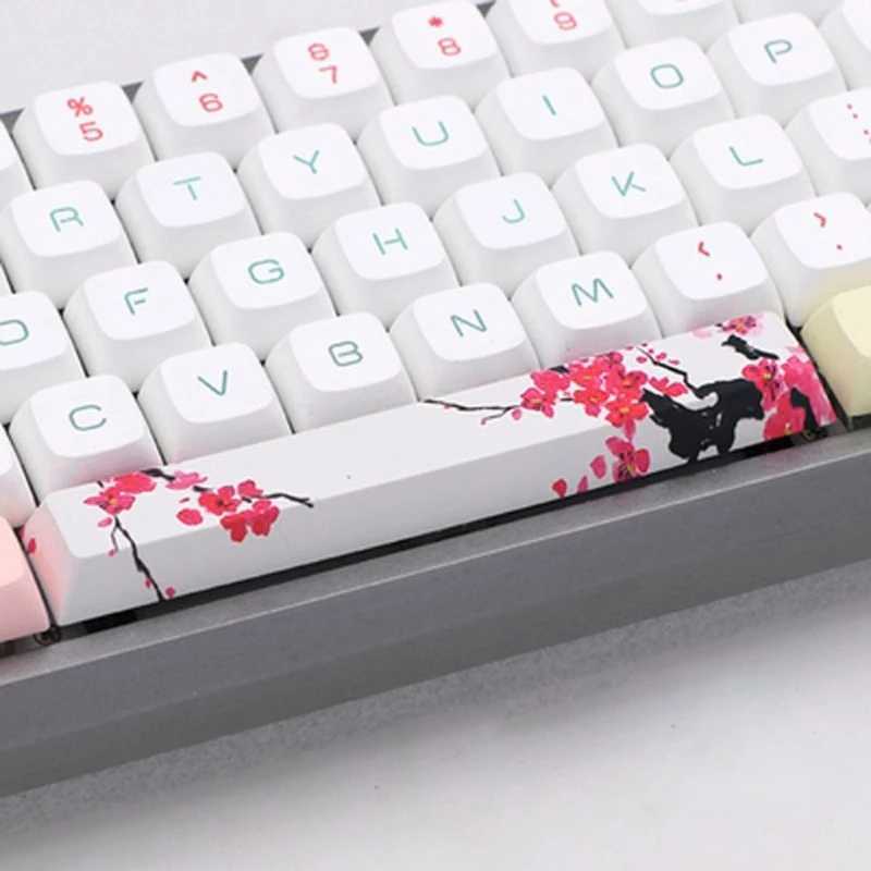 Keyboje SpaceBar Keycap PBT Pięć boków podawanych barwnikami 6.25U Profil wiśniowy Keycap dla DIY Mechanical Keyboard JA12 21 Dropship YQ240123