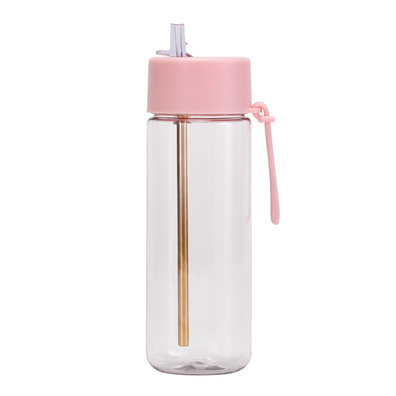 Bouteille d'eau en plastique de 740ml, bouteille de sport sans BPA, avec porte-poignée, pour enfants et adultes, cyclisme