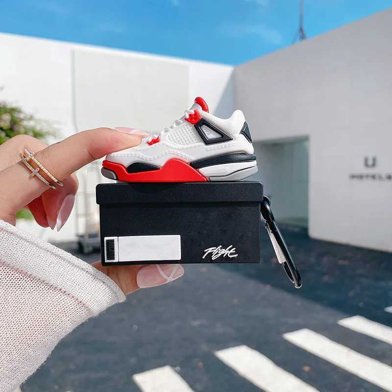 Чехлы для мобильных телефонов 3D кроссовки Спортивная обувь Силиконовые чехлы для наушников с героями мультфильмов для Apple Airpods Беспроводная зарядная коробка для наушников Мягкая обложка