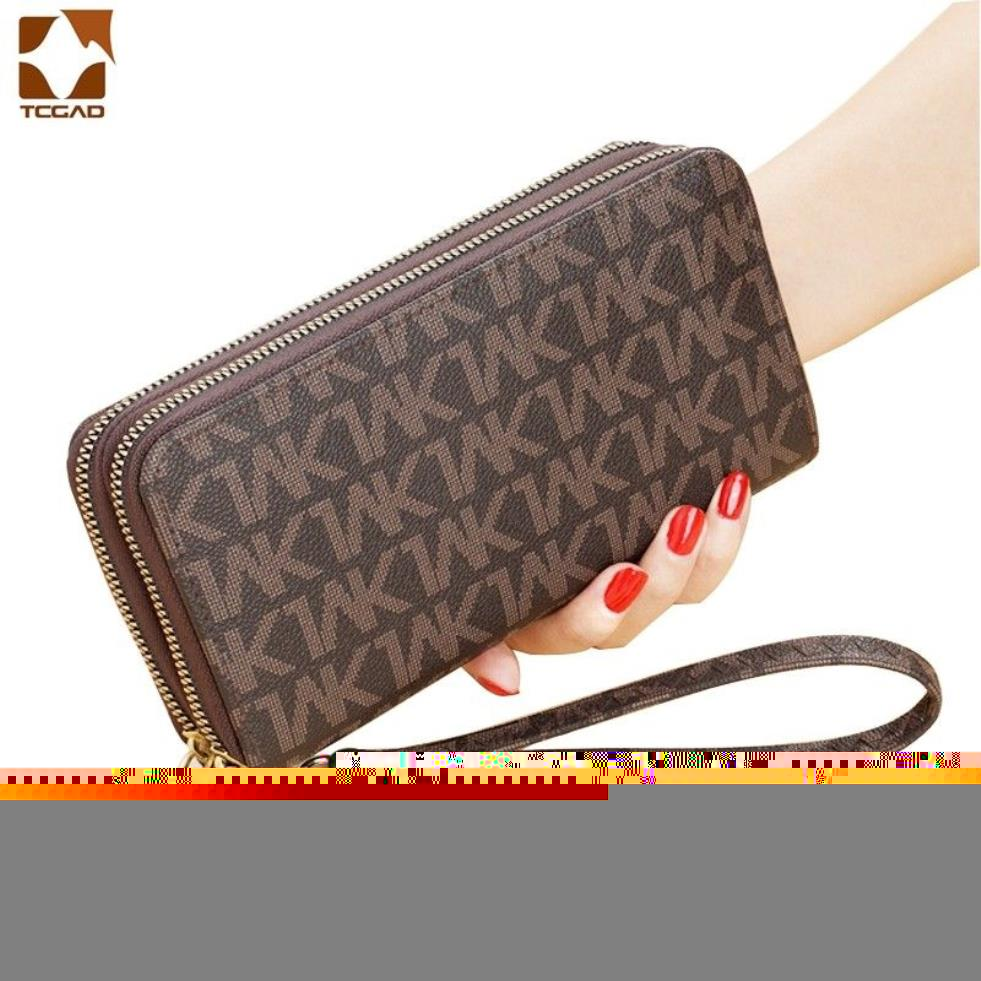 Women Long wallets Double Zipper Clutches Purse Big Letter Fashion Wristlet Wallet Phone Portfel Damski Card Holder Lady Wallets326D