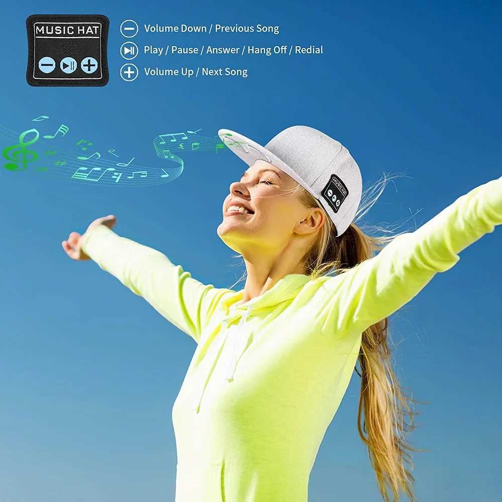 Haut-parleurs portables Haut-parleur Bluetooth Chapeau Pare-Soleil Chapeau Casquette de Baseball RéglableHaut-Parleur HD Intégré/MicPour Femmes/Hommes Tennis Course à Pied Entraînement Sport YQ240124