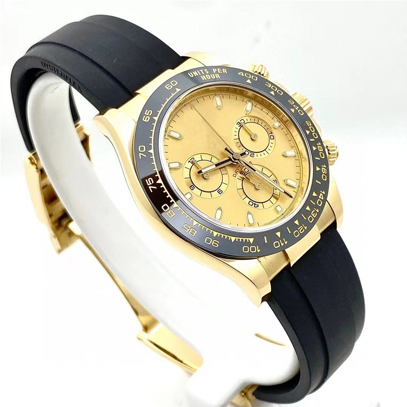 2024 orologio meccanico automatico di lusso orologio da uomo in silicone di moda con tre anelli da 41 mm di alta qualità con lenti in zaffiro