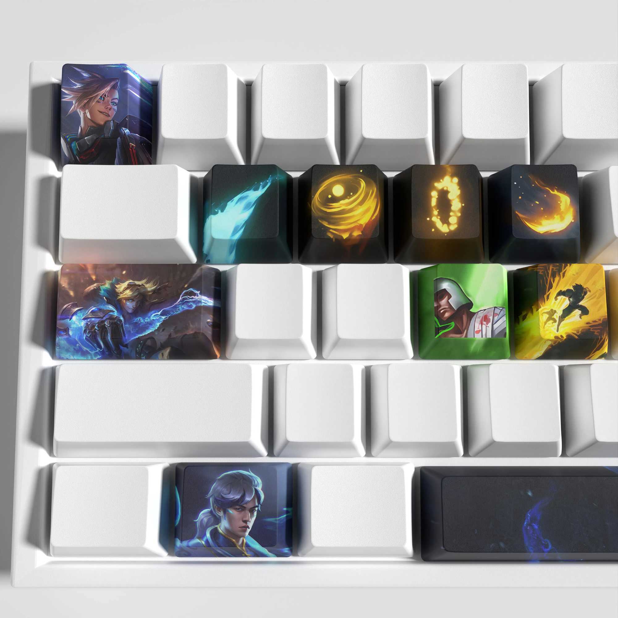 キーボードキーボードEZREAL KEYCAPS LEAGUE OF LEGENDS EZREAL KEYCAPSゲームキーキャップoemプロファイル