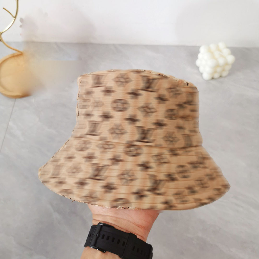 Chapeau de seau de créateur polyvalent pour femmes, cent lettres, imprimé de fleurs, casquette colorée, unisexe, protection solaire de plage en plein air, chapeaux à large bord, seau à carreaux