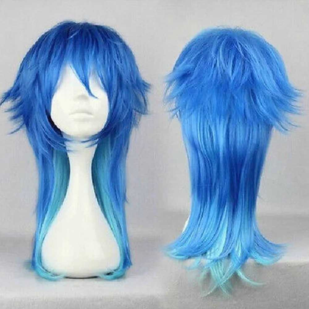 Synthetische Perücken HAIRJOY Dramatical Murder DMMD Seragaki Aoba Cosplay Kostüm Party Perücke Zwei Ton Blau Ombre Synthetische Haar Kostenloser Versand L240124