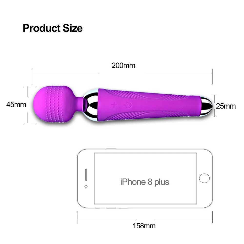 Vibratorer trådlösa dildos av vibration magi trollstav för kvinnor klitoris stimulator USB laddningsbara massager varor sex leksaker för vuxna 18l2403l2404