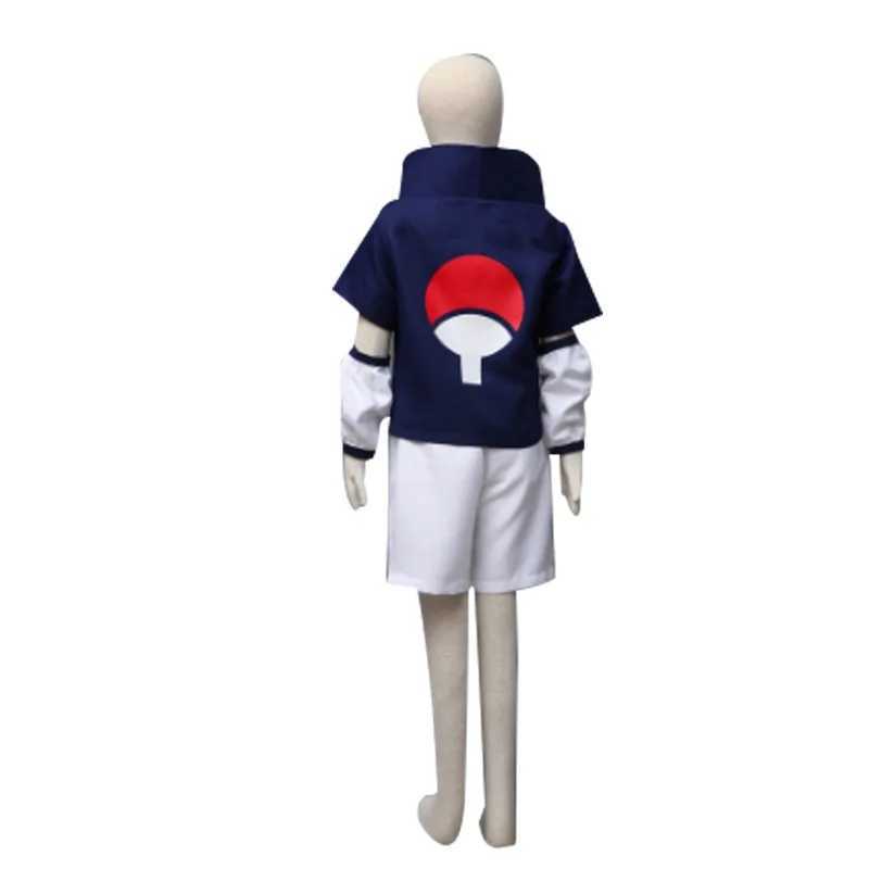 Cosplay perucas anime ninja cos pano uchiha sasuke konohagakure verão cosplay traje crianças cosplayer fãs de quadrinhos aldult crianças uniformel240124