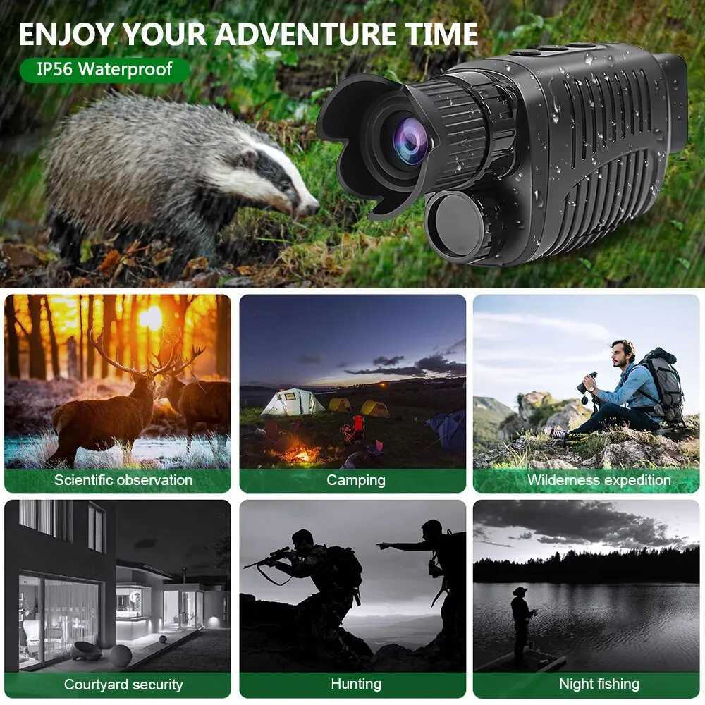 Telescopes Monocular Night Vision Device 1080P HD Infrared Camera 5X Digital Light Zoom Hunting Telescope Outdoor Search Full Darkness 300m YQ240124