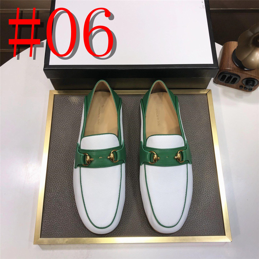 39odel Real Leather Designer Loafers Män klädskor Lyxig avslappnad slip på formella loafers män mockasins italienska svartblå manliga körskor storlek 38-46