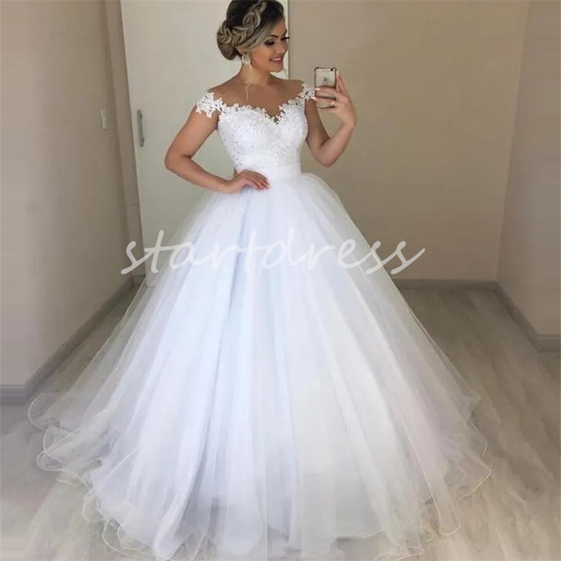 Princess Country Wedding Dresses With Detachable Train Elegant 2 In 1 Short Beach Bohemian Bridal Gowns Cap Sleeve Tulle Lace Boho Bride Dress Robe De Mariee 2024