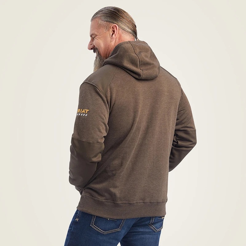 ARIAT American Outdoor Sports Sweat à capuche en peluche avec grand panneau ample pour homme