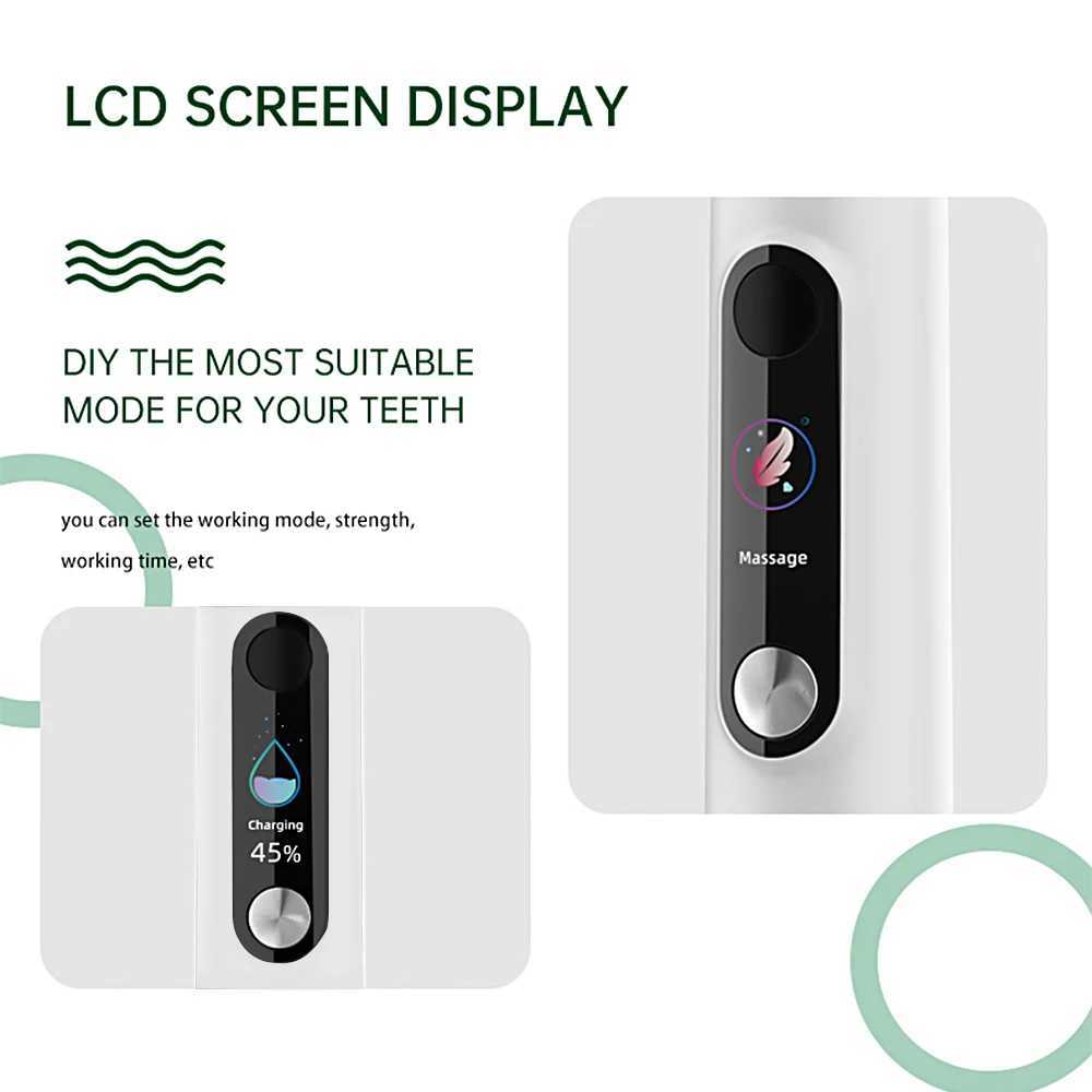 Escova de dentes elétrica cabeças de substituição nova mijia lcd escova de dentes ultrassônica inteligente conjunto sônico recarregável automático cuidados orais yq240124