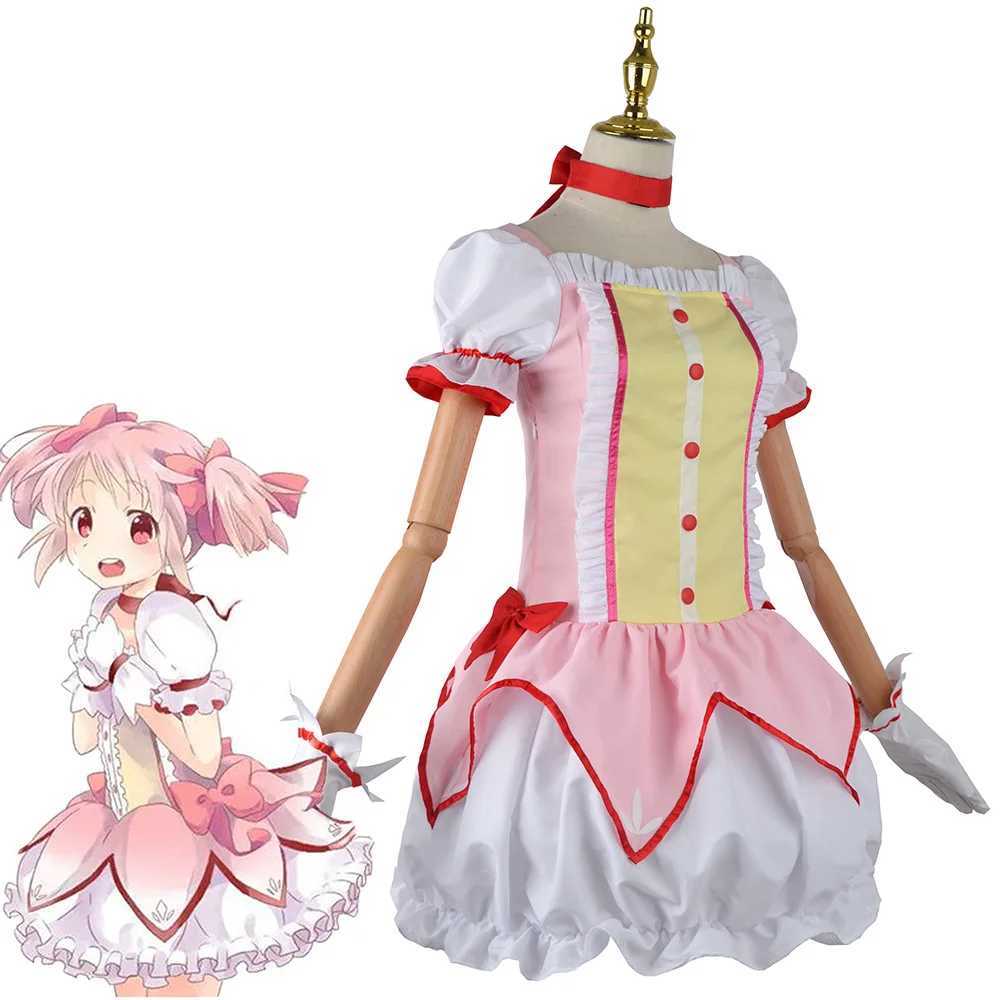 コスプレウィッグスユニセックスアニメCOSPELELA MAGI MADOKA MAGITA KANAME MADOKA COSPLAY COSTUMES HALLOWEEN CHRANCION PARTY SETSユニフォームSUITSL240124