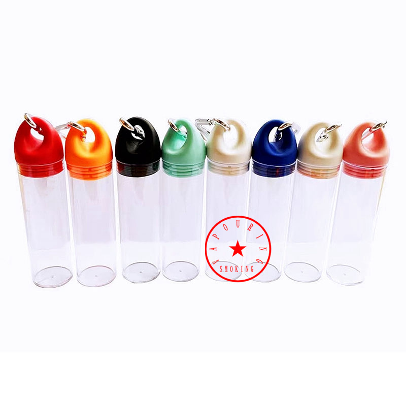 Smoking Colorful Silicone Cover Portable Innovative Dry Herb Tobacco Spice Miller Cigarette Holder Plastic Stash Case Storage Box Jars Bottle Container