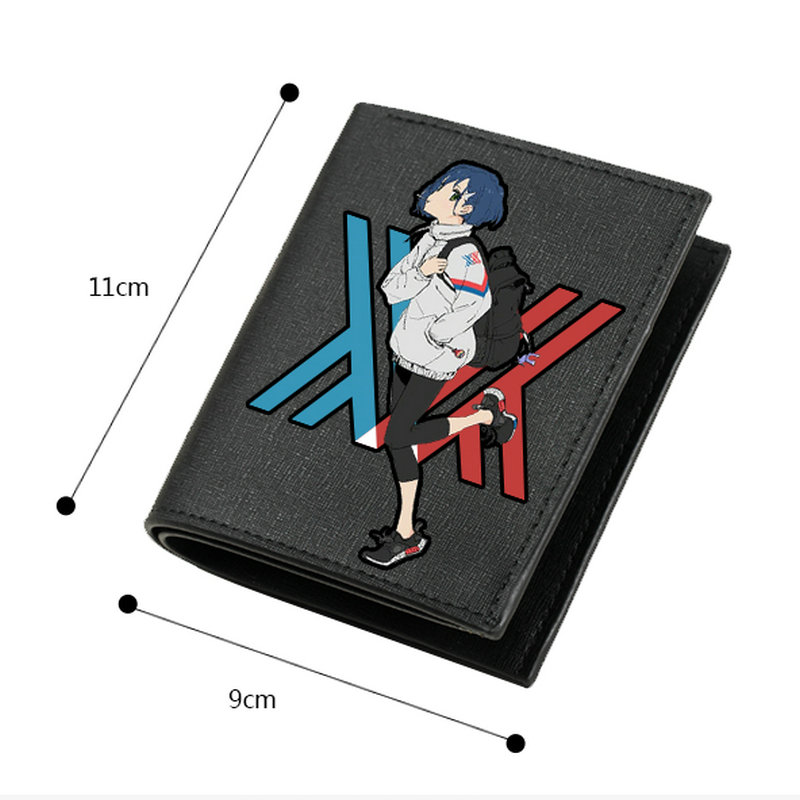 Carteira ichigo querido na bolsa Franxx 016 Hiro Cartoon Photo Money Bag casual Casual Billfold Print Notecase