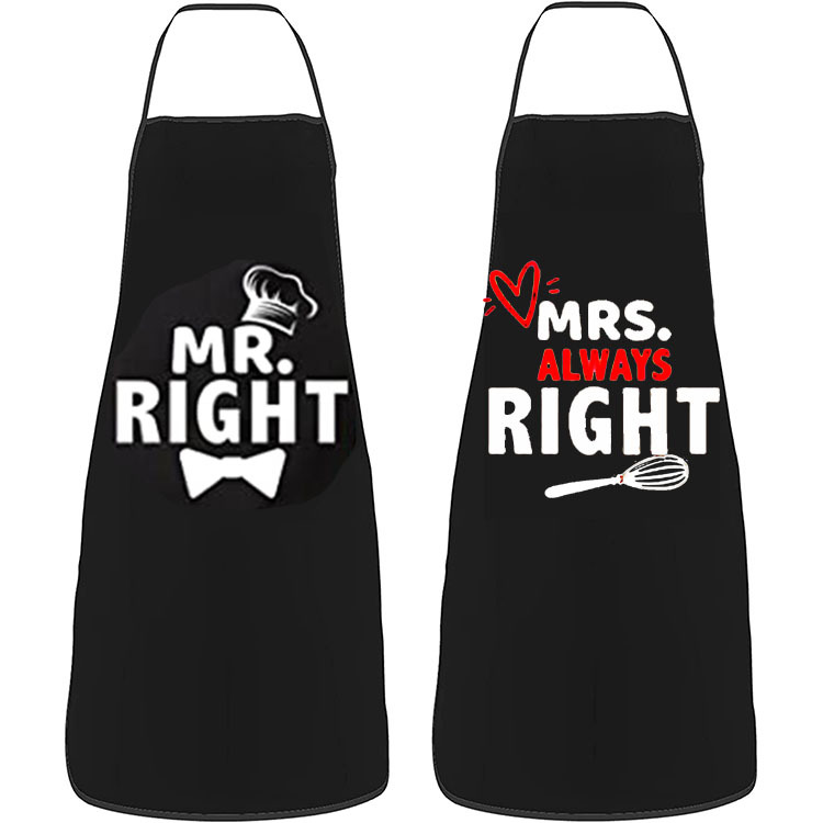 Two Aprons For Lovers Polyester Apron Cooking Kitchen Aprons Valentine's Day Gift Couples Women Men Chef Gifts For Valentines Day Kitchen Tools