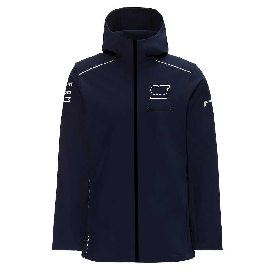 La nuova tuta da corsa F1 2023 della giacca della squadra di Formula Uno trench da uomo può essere personalizzata.