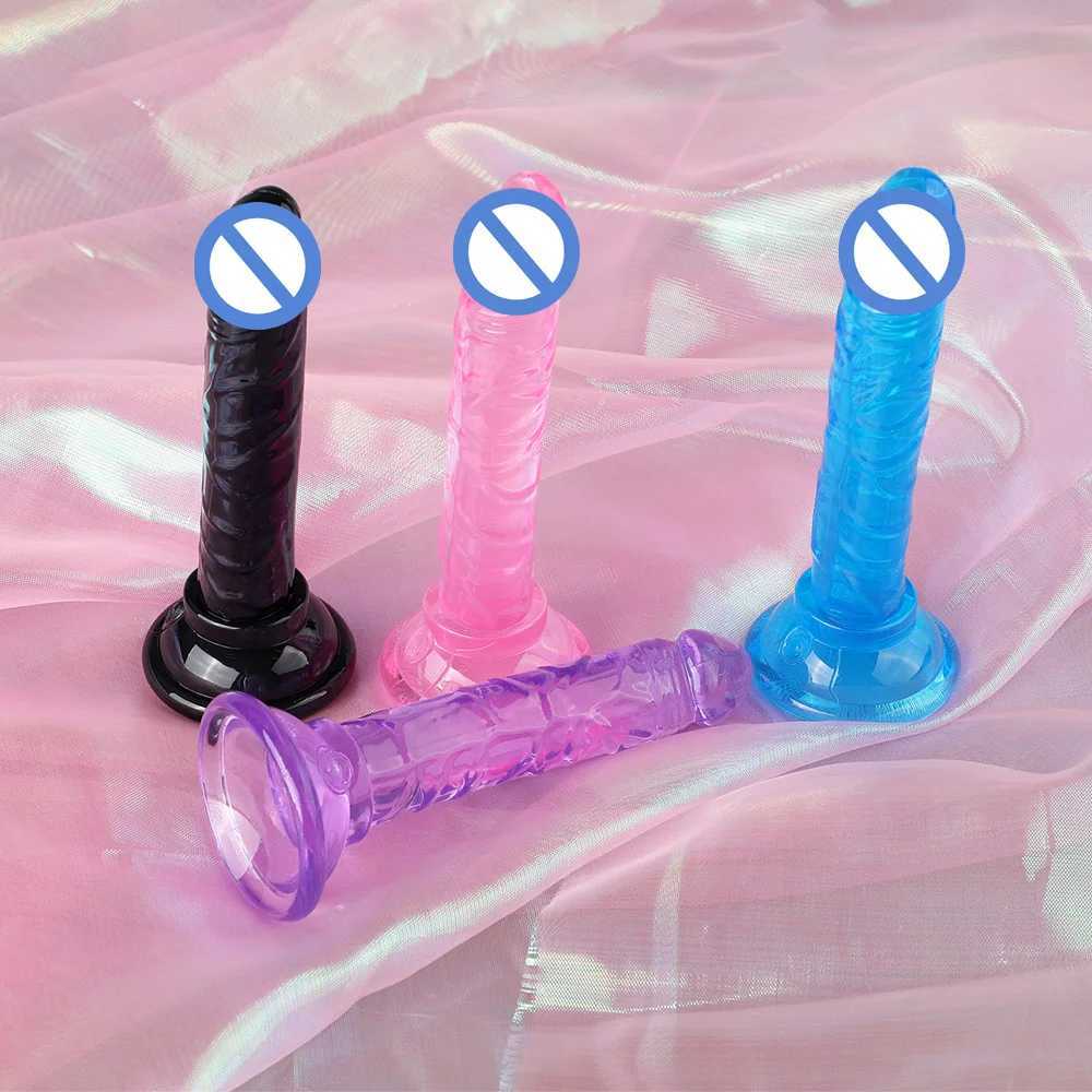 Dildos/dongs realistiska mini dildo silikon penis med sugkopp g spot butt plug anal leksaker sex leksaker för kvinnlig kvinnlig onani