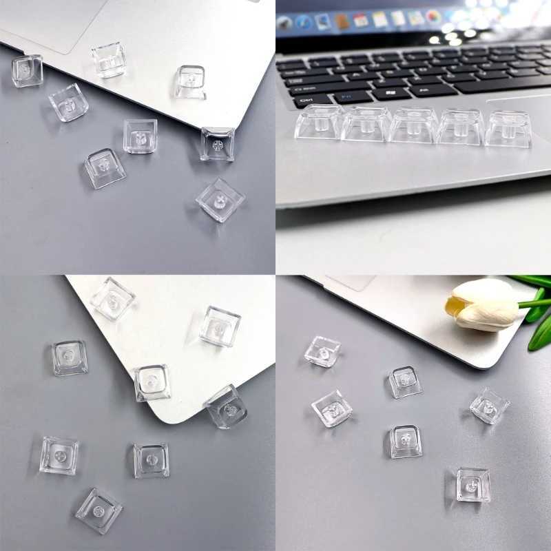 Keyboards Keyboards Transparent Blank Keycap Set 1U 1X XDA Crystal Translucent Keycaps for Mechanical Keyboard YQ240123