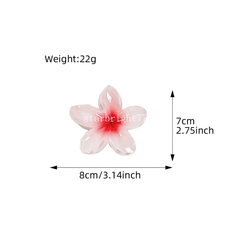 Pince à cheveux rétro 8cm pour femmes et filles, fleur hawaïenne, grande fleur, pince à cheveux pour femme, pince à cheveux en forme de crabe et de requin, accessoires coréens pour dames