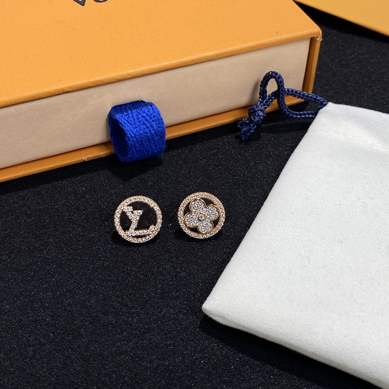 Mit BOX Mode Ohrstecker 18k Gold Ohrring Luxus Mädchen Brief Blumen Ohrringe Klassisches Senior Paar Geschenk Accessoires Designer Schmuck