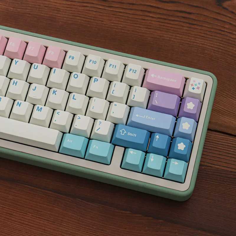 Tastaturen Tastaturen Großes Set GMK Clones Fairy Tastenkappen PBT Dye Sub Kirschprofil-Tastenkappe für mechanische Tastatur Anne GH60 GK64 ISO-Eingabetaste YQ240123