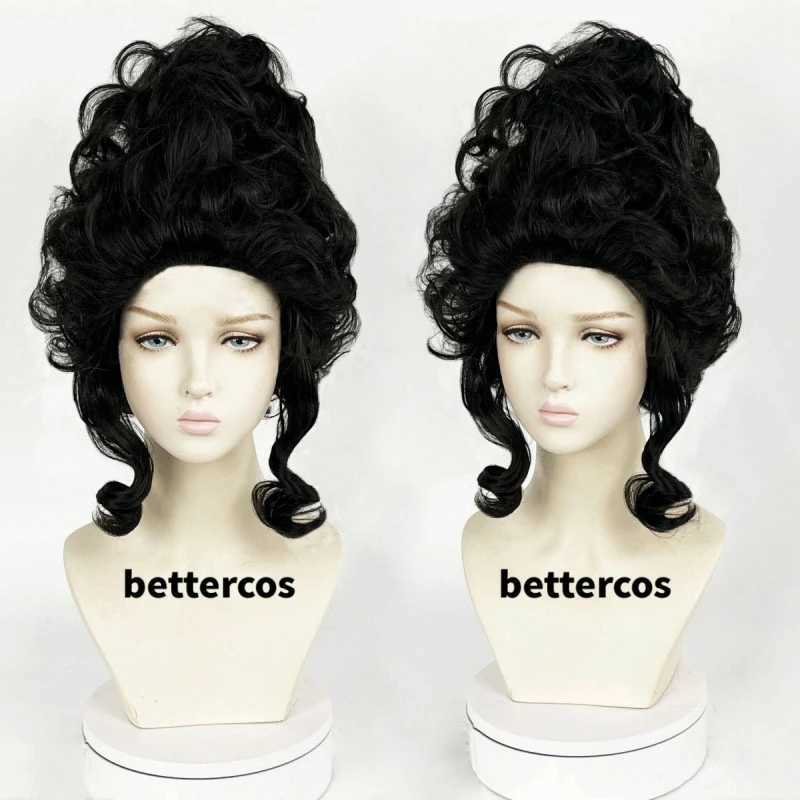 Cosplay Wigs Marie Antoinette Cosplay Wigs Costume Accessory Princess Medium Curly Heat Resistant Synthetic Hair Wig + Wig CapL240124