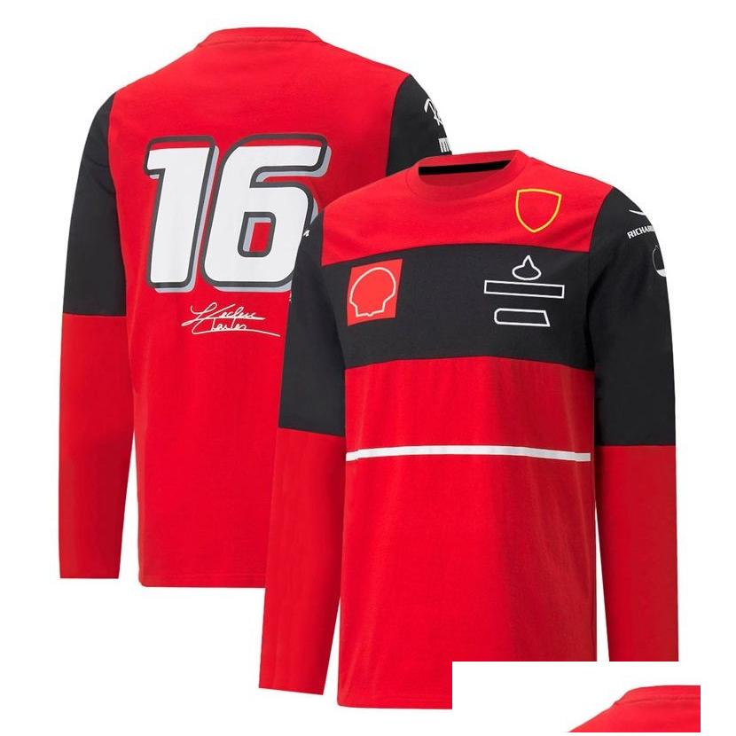 Vestuário de motocicleta F1 Forma One Racing Suit 2022 Nova equipe conjunta camiseta lazer esportes entrega entrega automóveis motocicletas accessori otwbf