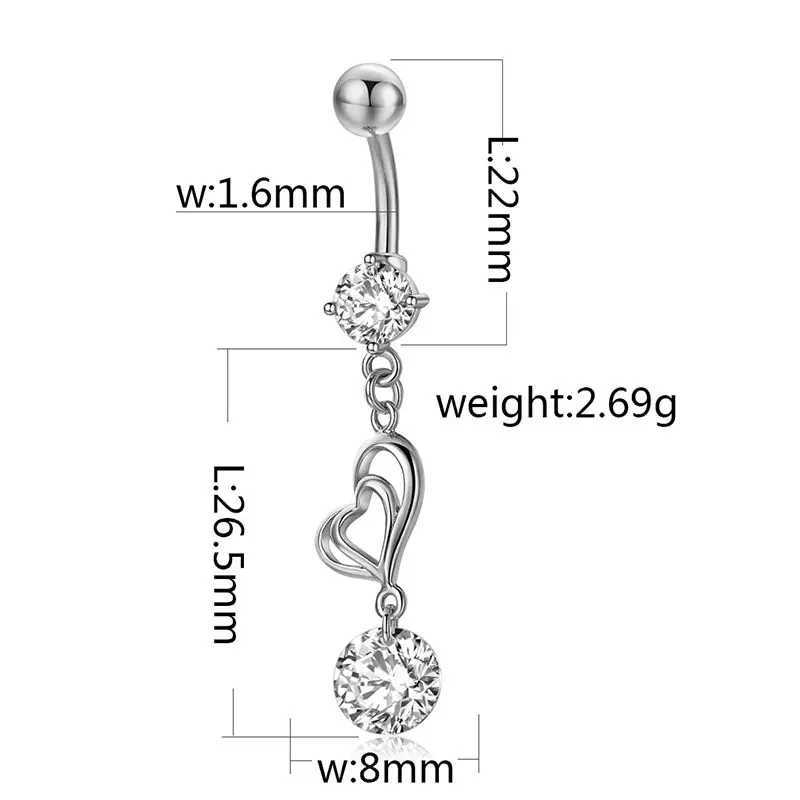 Anelli pulsante ombelico 2019 Nuova moda nodo cinese gioielli penetranti in acciaio chirurgico sirena sexy ciondolo zircone anelli pulsante ombelico YQ240125