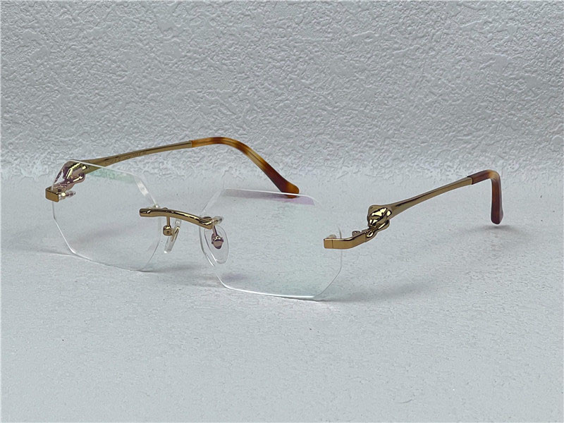 Gafas de sol nuevas gafas retro Piccadilly con lentes de corte de cristal irregular 02818 patas de animales sin marco moda diseño vanguardista uv400 gafas decorativas de colores claros