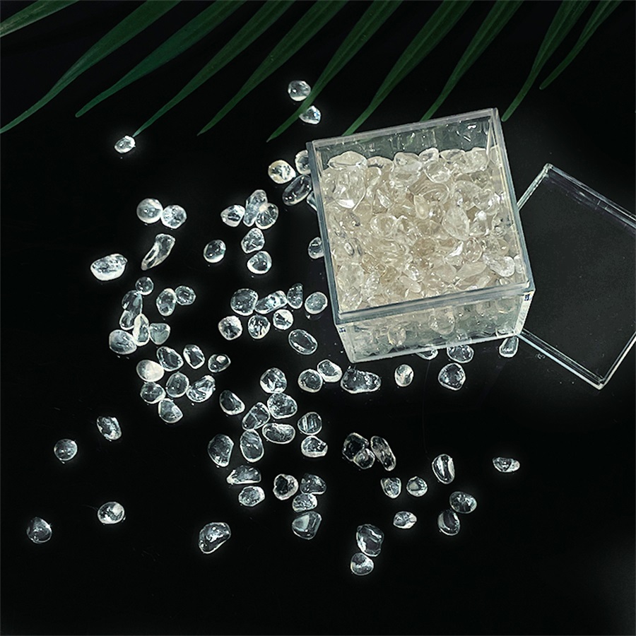 Quartz naturel exquis boîte emballage détritus toutes sortes cristal guérison Macadam baguette minérale polie rugueuse Reiki décombres énergie Macadam Aquarium cadeau