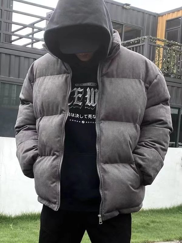 FO 재킷 스웨이드 따뜻하고 세련된 남자 최고 따뜻한 옷