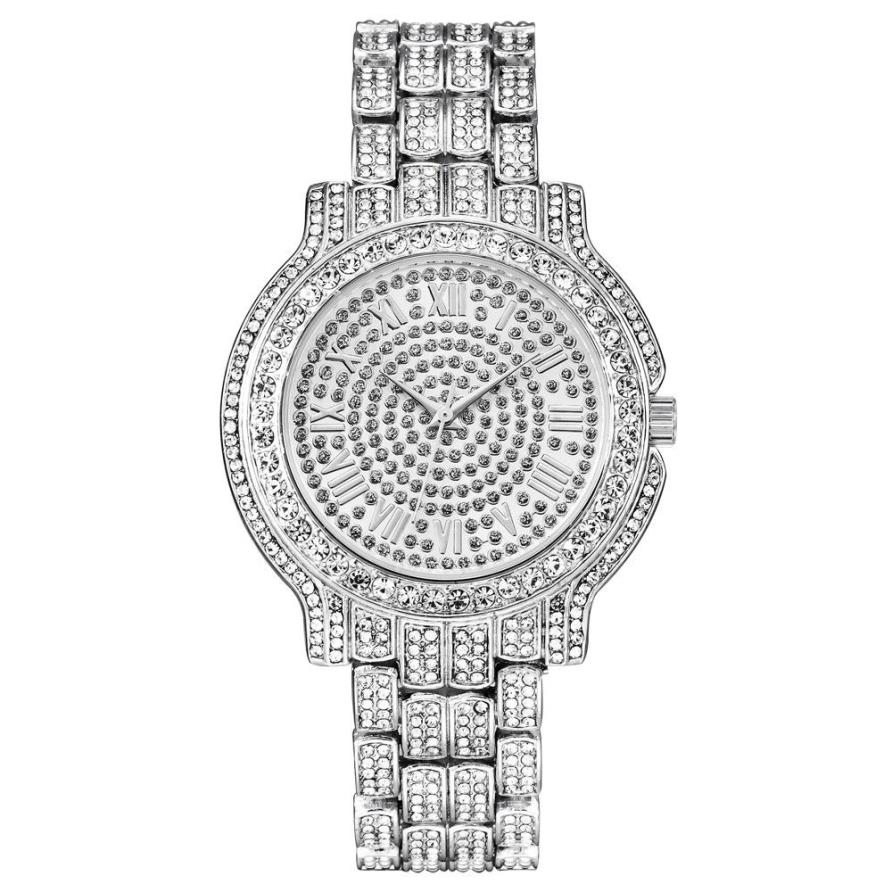Mens Watches Top Women Dress Watch Rhinestone Ceramic Crystal Quartz Watches Woman Man Clock 2018 relogio masculino233I