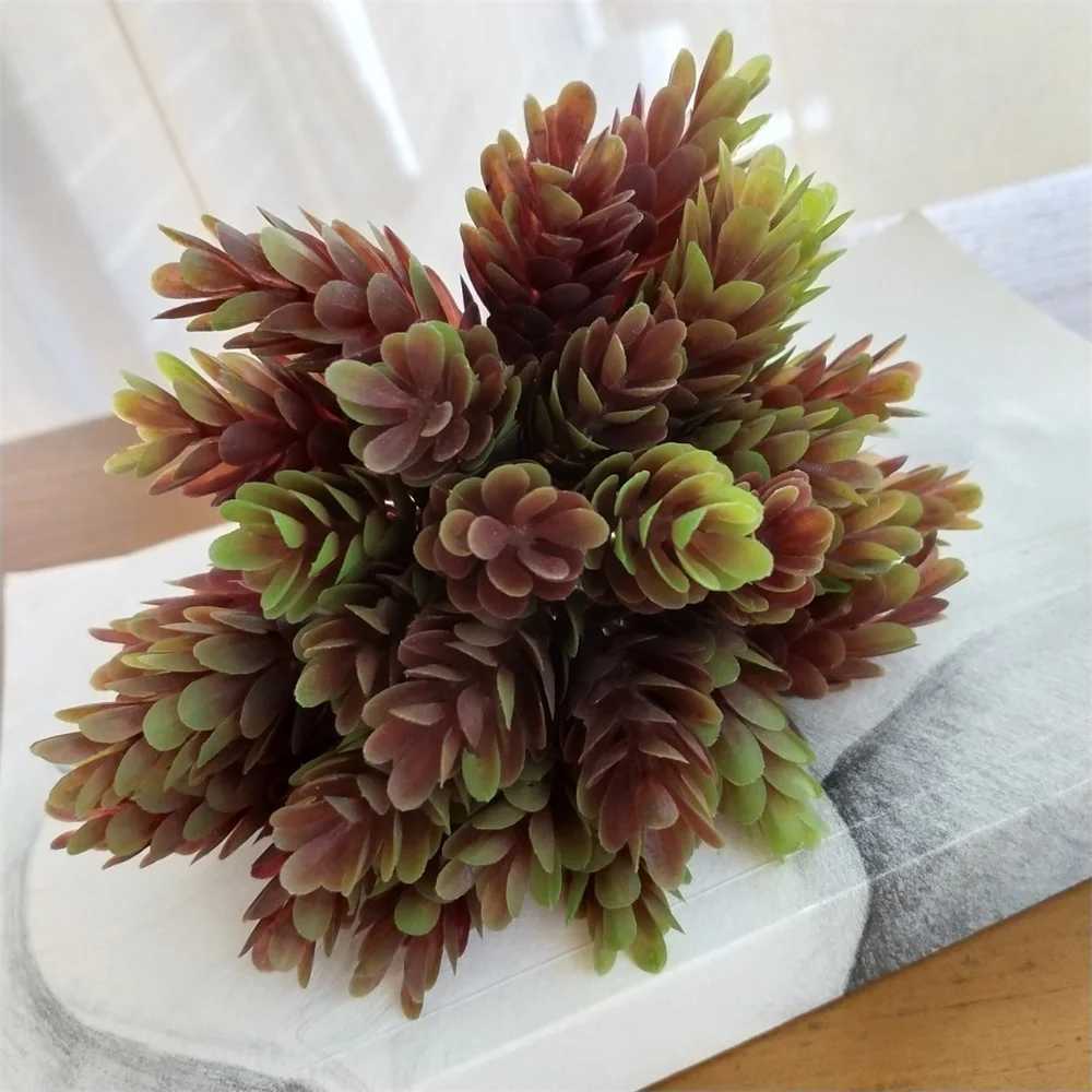 Faux Floral Verdure / Bundle Artificielle Fausse Plante Verte Pas Cher Fleurs En Plastique pour Mariage Hôtel Jardin Table Décorative DIY Bonbons Cadeau Boîte YQ240125