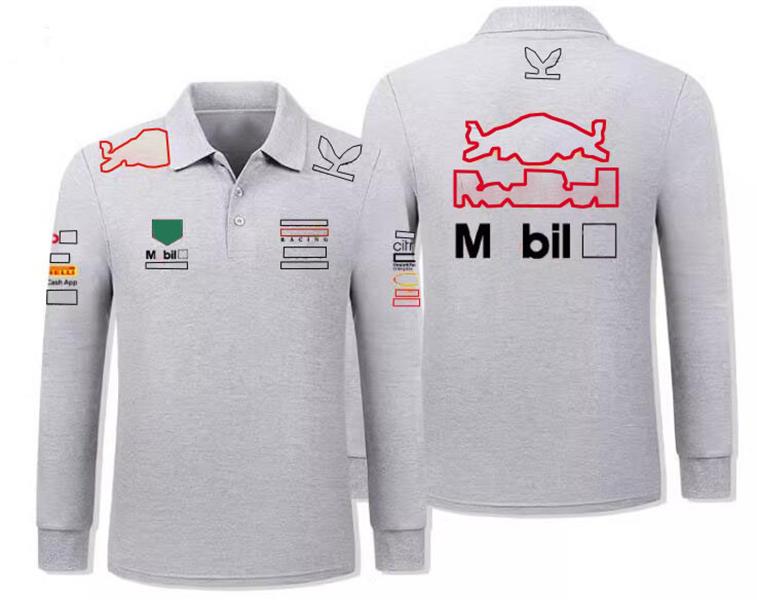 Camisetas masculinas F1 Racing Manga Longa Camisa Polo Primavera e Outono Camisa Ao Ar Livre Mesmo Estilo Personalizado Ho14 Inc6