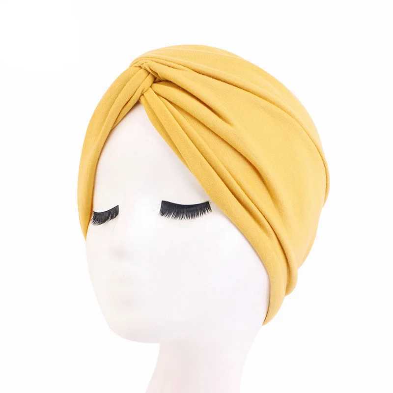 Beanie/Skull Caps Women Turban India Headscarf Sleep Night Cap Beanie Bonnet Hair Loss Chemo Caps Islamic Hat Headwear Stretch Head Wrap CP103 240125