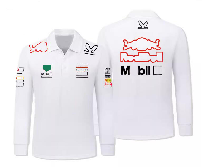 Camisetas masculinas F1 Racing Manga Longa Camisa Polo Primavera e Outono Camisa Ao Ar Livre Mesmo Estilo Personalizado Ho14 Inc6