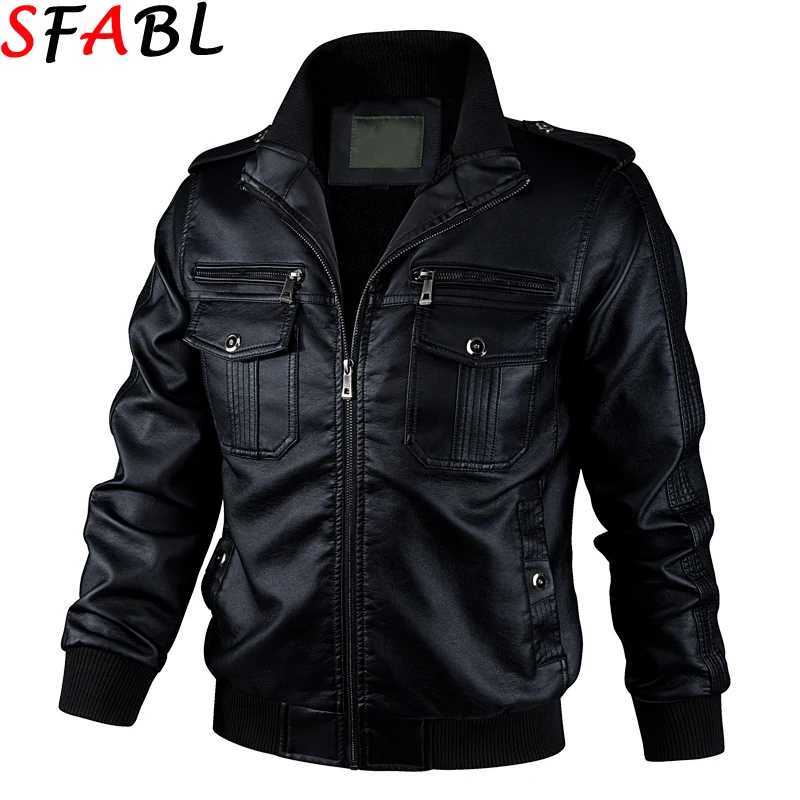 Jaquetas masculinas Moda Qualidade Motocicleta Jaqueta De Couro Homens Outono Inverno Jaqueta De Couro Falso Homens Windbreak PU Casaco De Couro Homem Outerwear 3XL J240125