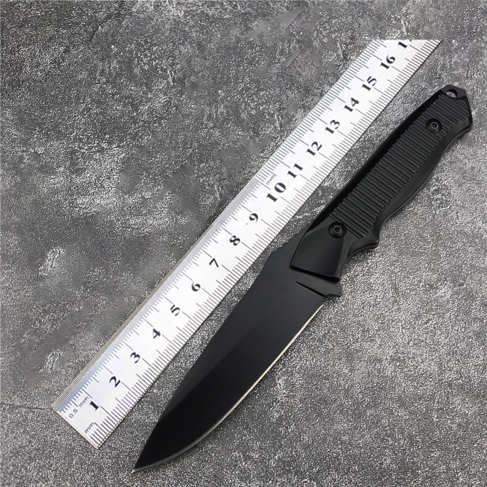 BM140BK Fixed 4.5" Plain Blade Hunting Aluminum Alloy Handle Half Tooth / Full Blade Tactical Knife with Leggings Nylon Cover BM15002 BM15017 BM