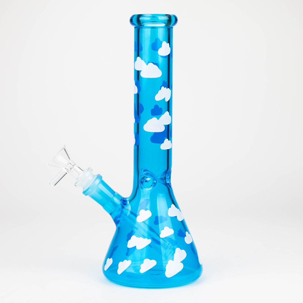 Thick Glass Water Pipe Downstem Perc Dab Rigs Beaker Bongs Bubbler for Smoking with 14mm Joint