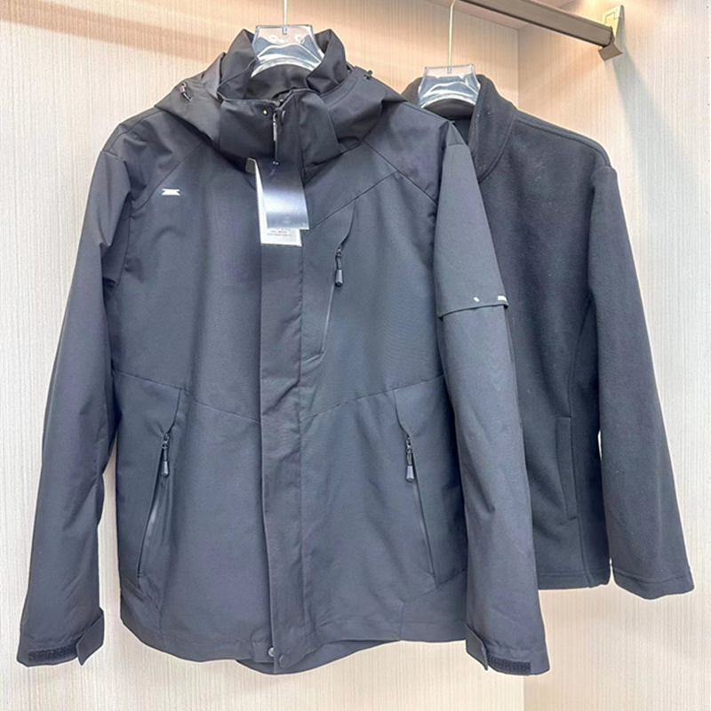 Modedesigner-Herrenjacke, Herren-Oberbekleidung, Outdoor, warm, Zwei-in-Eins-Kapuze, abnehmbares Plüsch-Innenfutter, Sport, Freizeit, Herrenmäntel, Winter, verdicktes, lockeres Paar-Oberteil