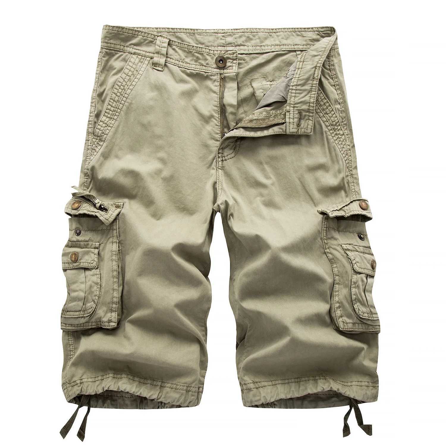 Men's Shorts Nueva marca de pantalones cortos militares de carga para hombres, pantalones cortos de carga sueltos de camuflaje de verano, pantalones cortos de verano de camuflaje para hombres, pantalones cortos de carga para hombres J240124