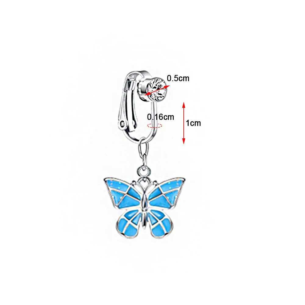 Navel Bell Button Ringen Fake Fake Belly Ring Snake Fake Belly Piercing Clip op Navel Navel Kraakbeen Clip op Oorbellen Lichaam Sieraden YQ240125