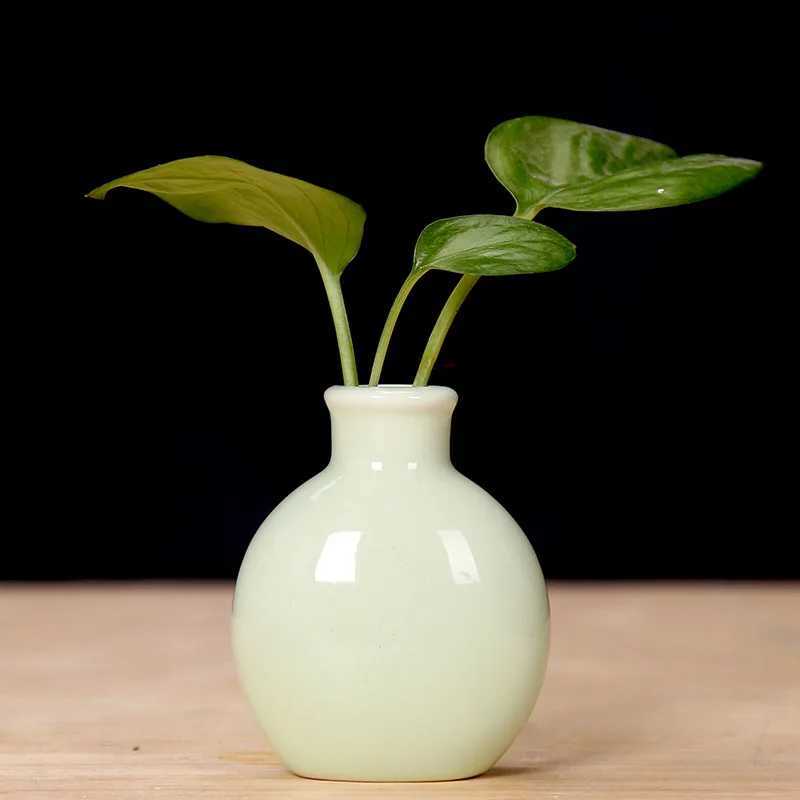 Vasos 1 peça Mini vaso de flor de cerâmica Plantador de decoração de jardim de decoração de plantador de flor fofo vaso de mesa de mesa